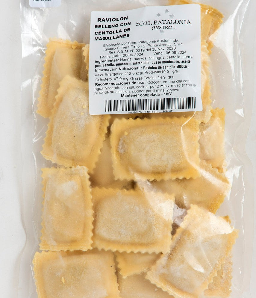 Raviolón Relleno con Centolla de Magallanes