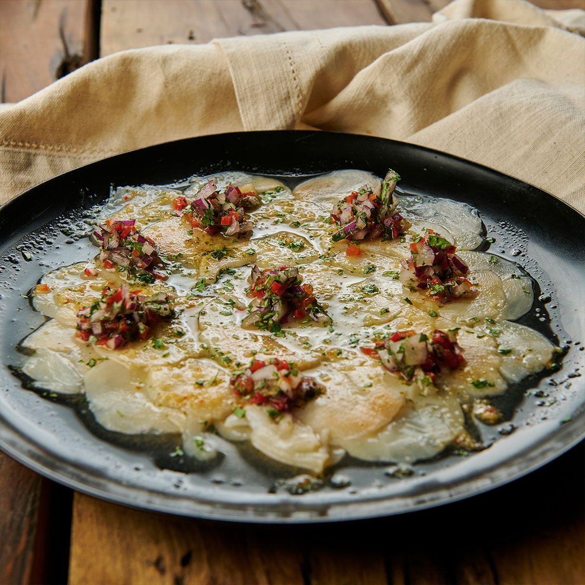 Carpaccio de Ostión de Glaciar